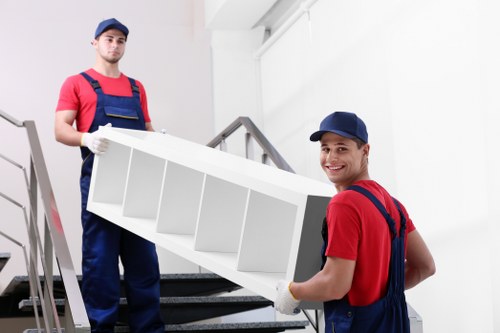 Movers preparing household belongings for a Hammersmith relocation