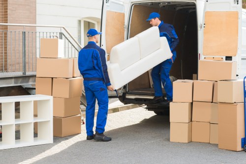 Workers and logistics team symbolizing ethical removals operations
