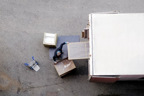 Furniture and boxes being moved for a flat removal in Hammersmith
