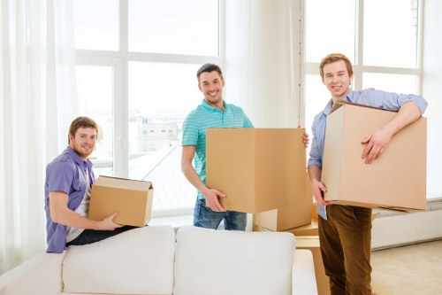 Furniture being handled during a removal job