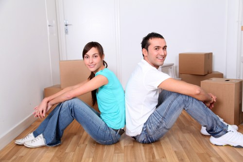 Packing and loading household items for a Hammersmith relocation