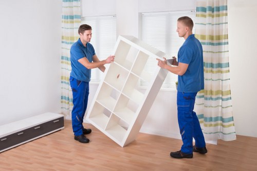 Securely loaded moving van with protected household items